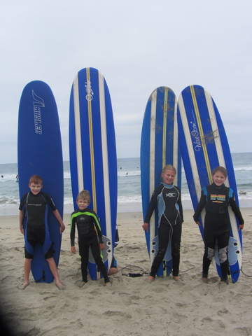 I took surf lessons.