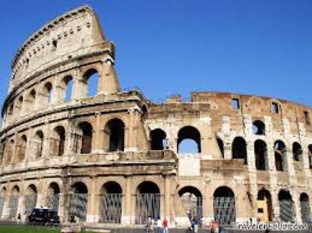 The Roman Empire divides in half