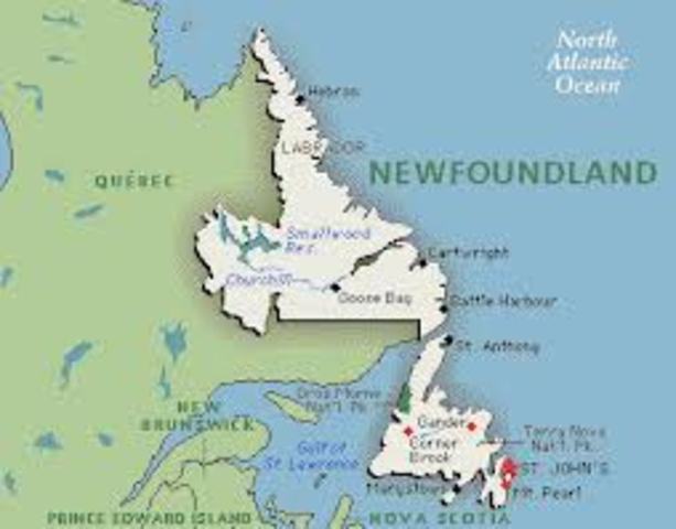Newfoundland claimed in the name of Queen Elizabeth I