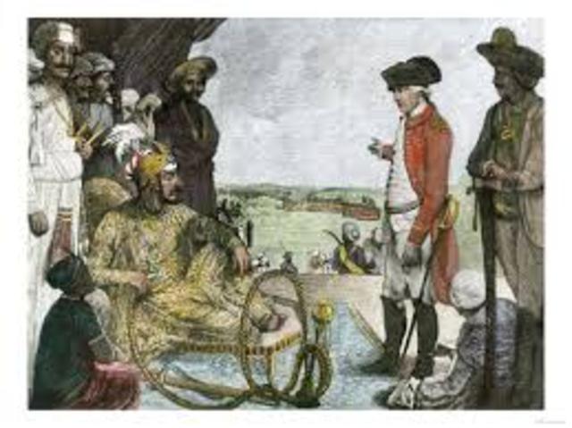 Death of Mughal leader brings warfare between East India Company and locals