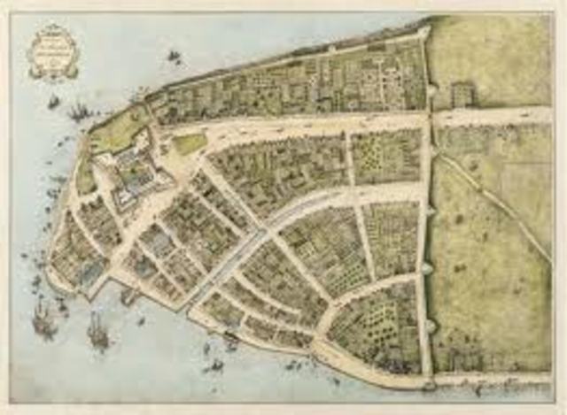 New Amsterdam is created as a trading post for the Dutch West India Company