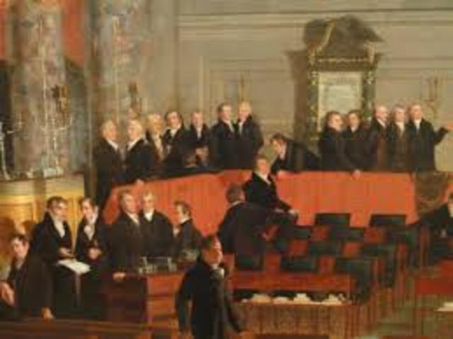 he made paintings of the house of Representatives. he was also painting this in the following year