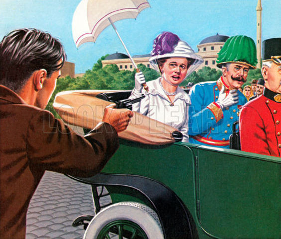 The Assassination of Archduke Franz Ferdinand and Sophie.