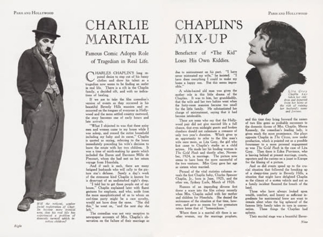 Chaplin and Lita Grey Divorce