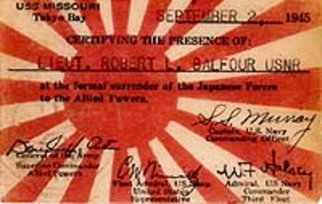 Formal Surrender Of Japan