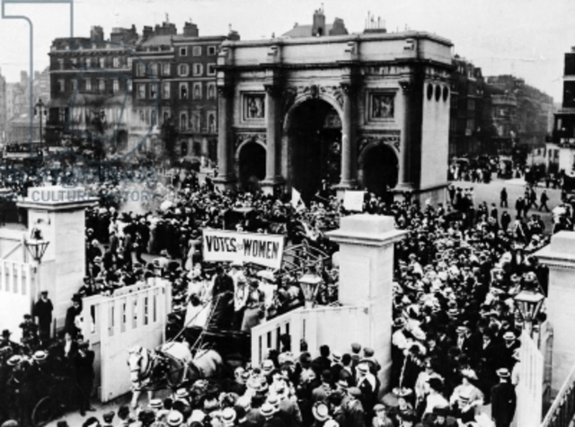 A section of the great "Votes for Women" meeting in Hyde Park