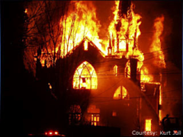 Dallas, Ponyboy, and Johnny become heroes when they save kids from the burning Church