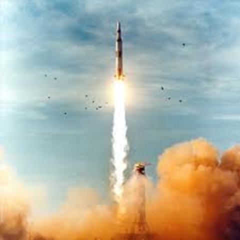 The launch of Apollo 8 begins the first US mission to orbit the moon.