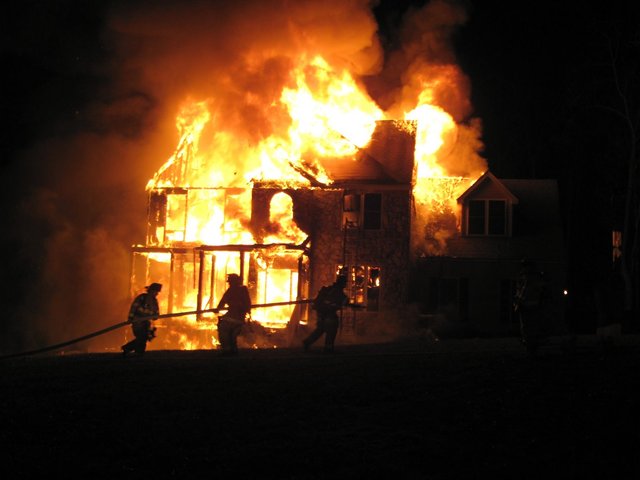 First recorded structure fire