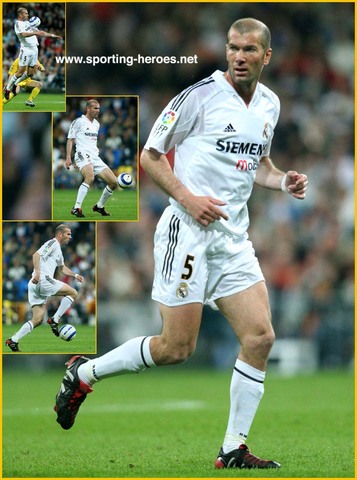 Zinedine Zidane play with Real madrid