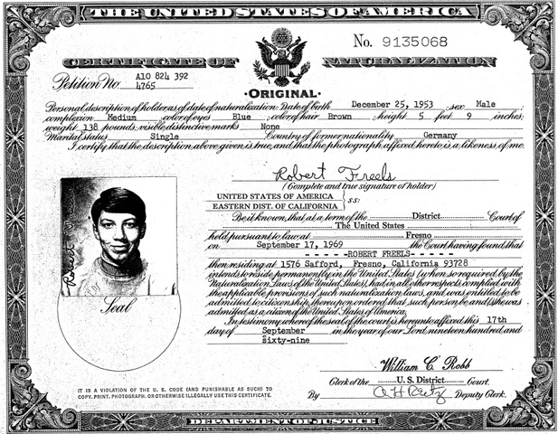 Became US citizen in Fresno California