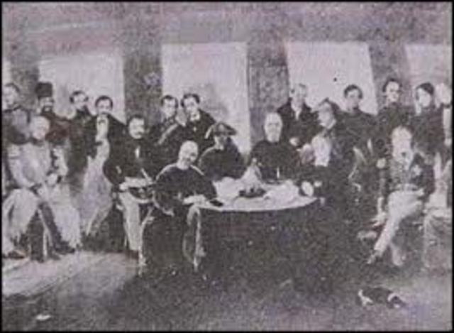 Signing the Treaty of Nanjing