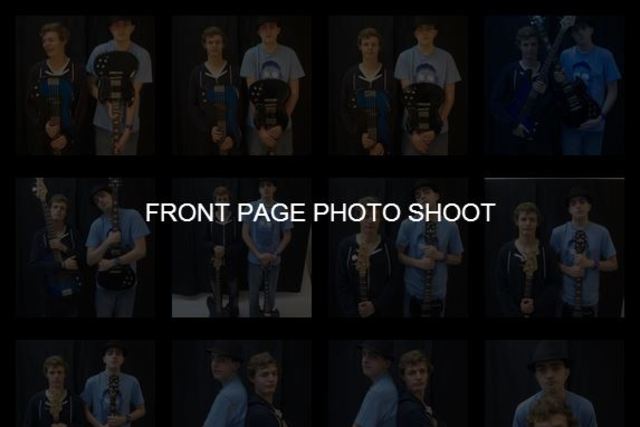 Front Page photo shoot