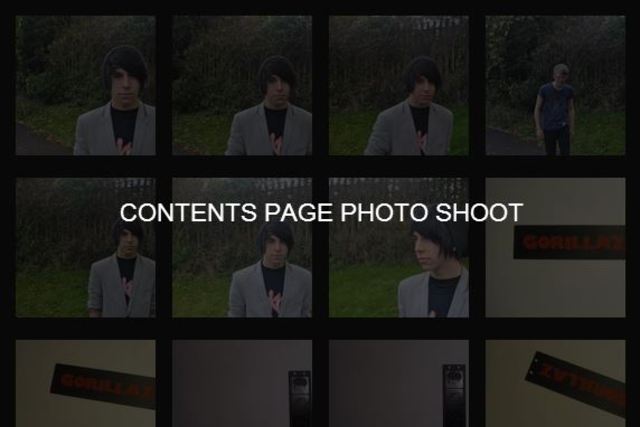 Contents Page photo shoot