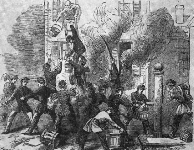 Bucket Brigades are Common in New York colony