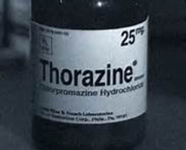 Chlorpromazine(Thorazine) first used in the treatment of schizophrenia