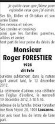 "Roger Le Forestier..arrested and...shot"