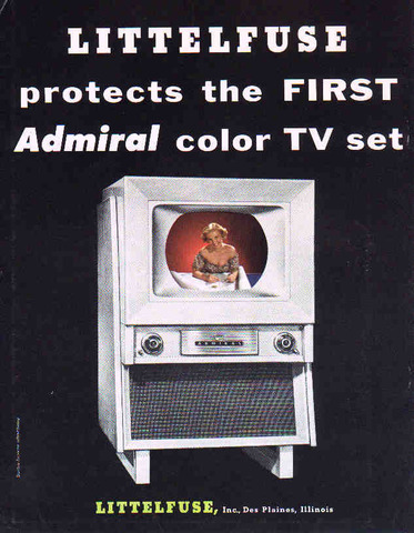 The first color televisions.
