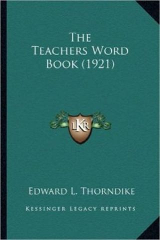 Thorndike's Teacher's Word Book published