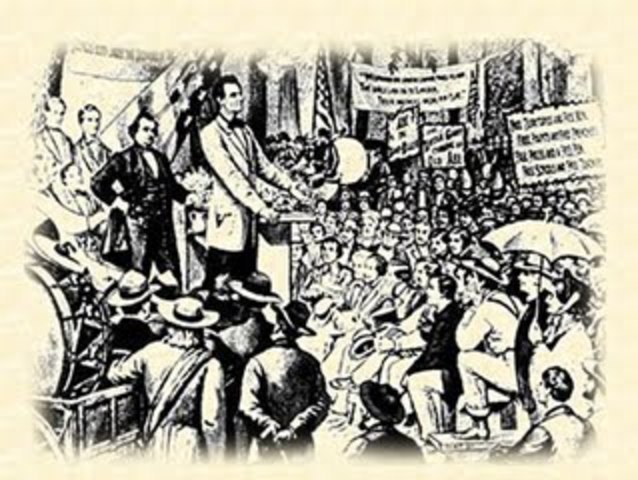 Lincoln Delivers His "House Divided" speech.