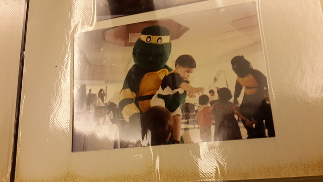 This is me afraid of the Ninja Turtle