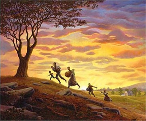 30,000 slaves escape