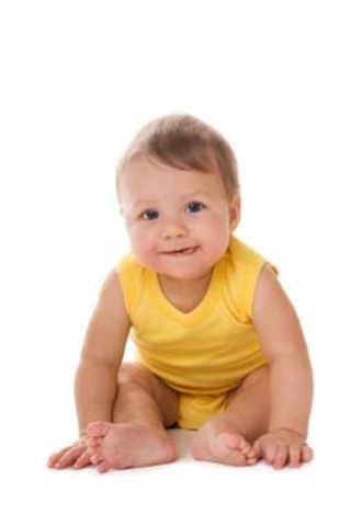 Sittng up straight for the first time without support