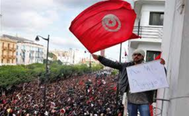 Protests break out in Sidi Bouzid and spread.