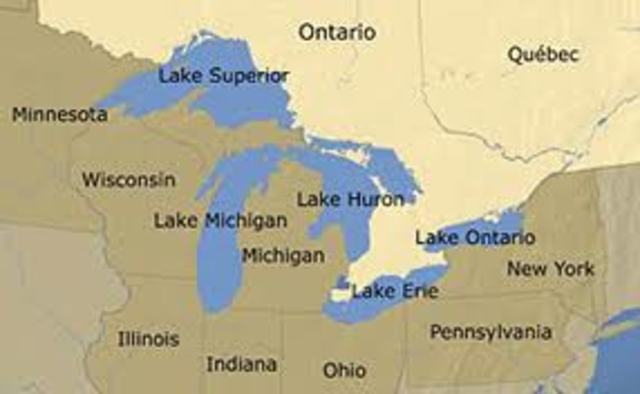 The great lakes become borders