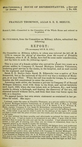 Sarah relieved of disserton in war