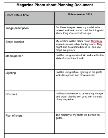 Magazine planning photo shoot