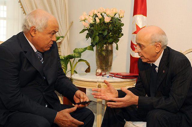 Mebazaa as an Interim President and Ghannoushi's the Prime Minister