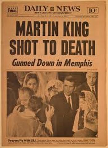 Martin Luther King Jr. was shot and killed