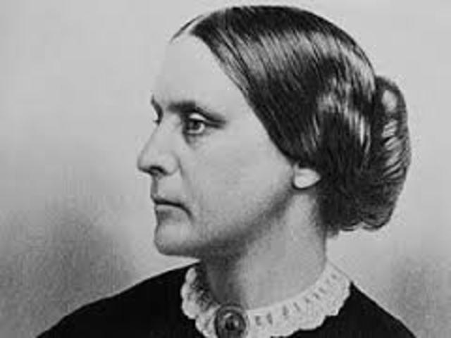 Susan B. Anthony Protests for Women's Rights