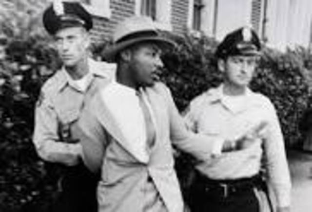 On Good Friday, April 12, King is arrested with Ralph Abernathy