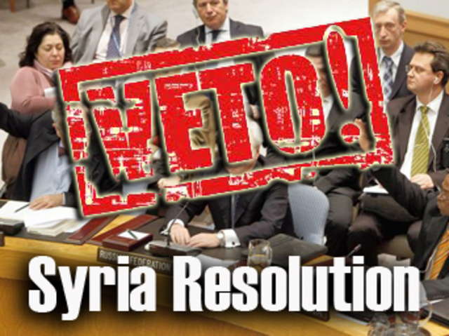 Russia and China Veto UN Resolution