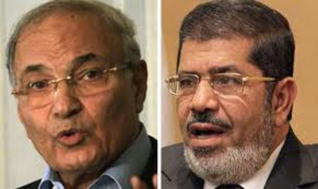 Ahmad shafeek and mohammad morsi finalists in the first presidential elections