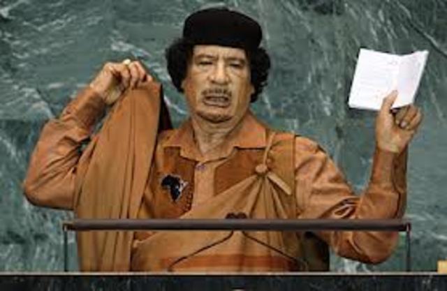 Gaddafi responds to the rebellions