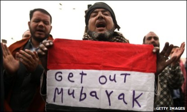 An announcement is made by Omar Suleiman