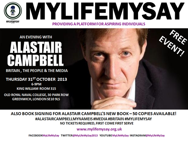 AN EVENING WITH ALASTAIR CAMPBELL
