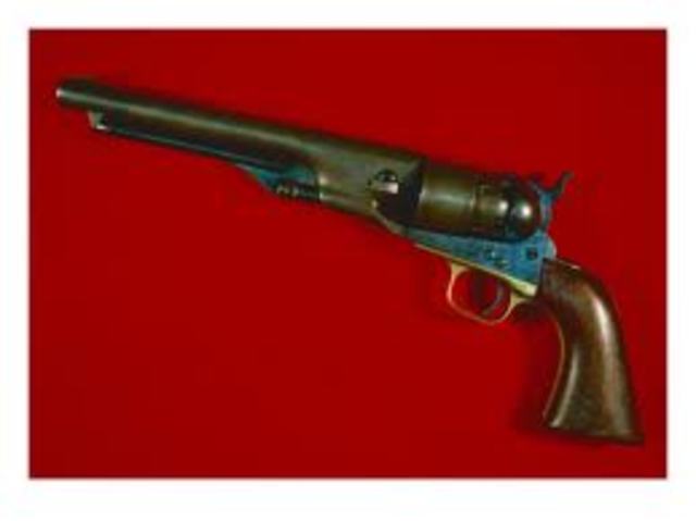Samuel Colt introduces the six-shot revolver