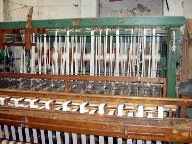 Telar de tejido.