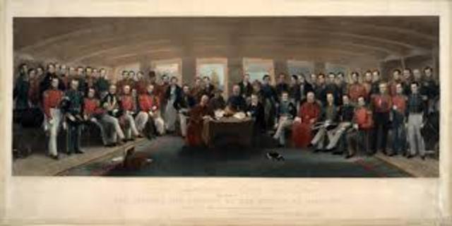 Signing of the treaty of Nanjing