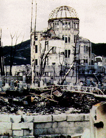 The atomic bomb dropped on Hiroshima