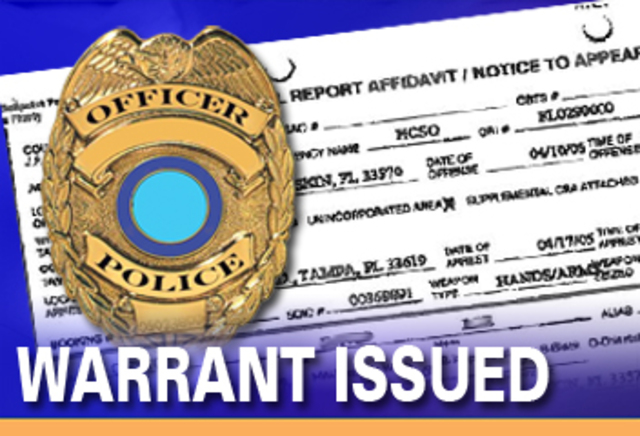 Issued a warrant