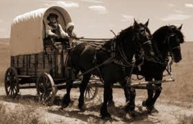 First Wagon Train Arrives in California