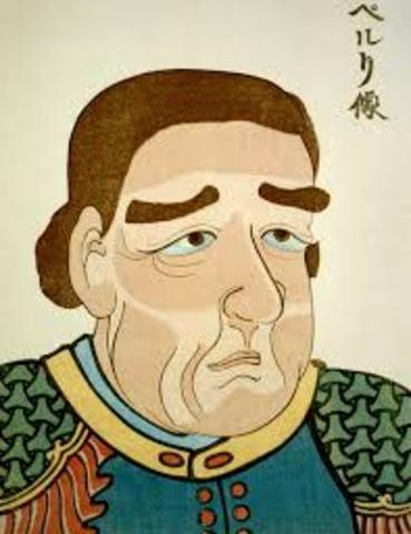 Commodore Perry enters the Tokyo Harbor