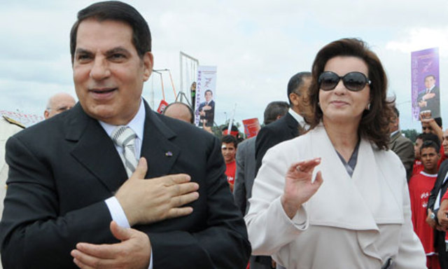 Ben Ali and his wife Leila have been sentenced to 35 years in jail .