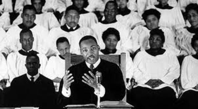 King delivers 1st sermon. (25 years old)