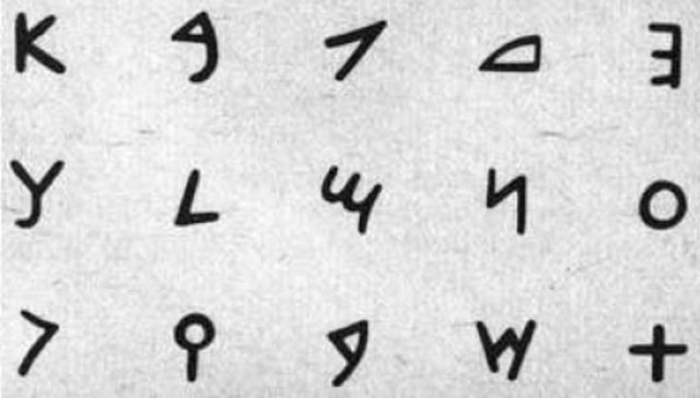 – Phoenician alphabet